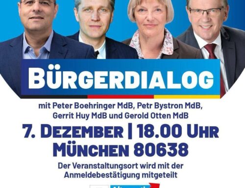 Bürgerdialog mit P. Boehringer, P. Bystron, G. Huy und G. Otten im Nymphenburger Schloss/Hubertussaal